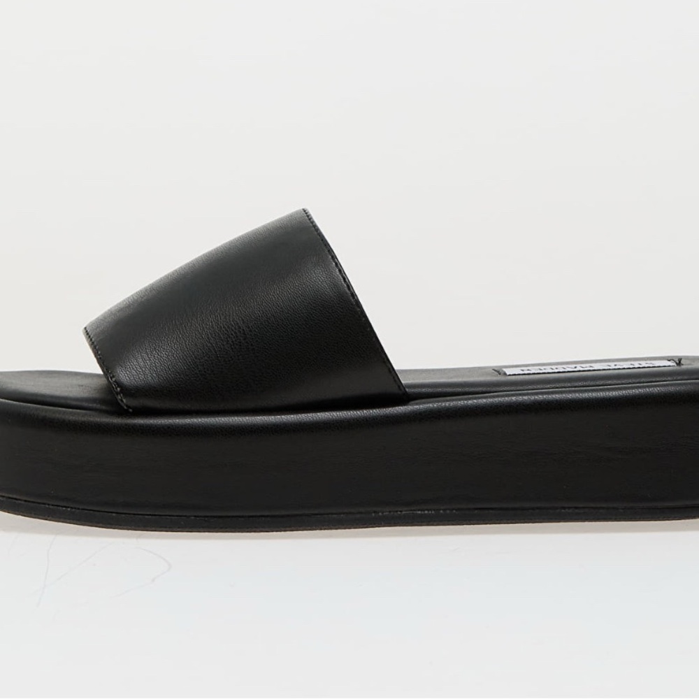 Steve Madden Slides Sandals Beachy Black Womens Size 10